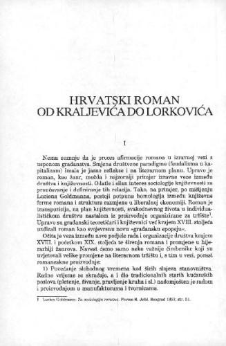 Hrvatski roman od Kraljevića do Lorkovića / Krešimir Nemec 