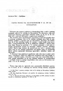 Cene noše na slovenskem v 15. in 16. stoletju / A. Baš