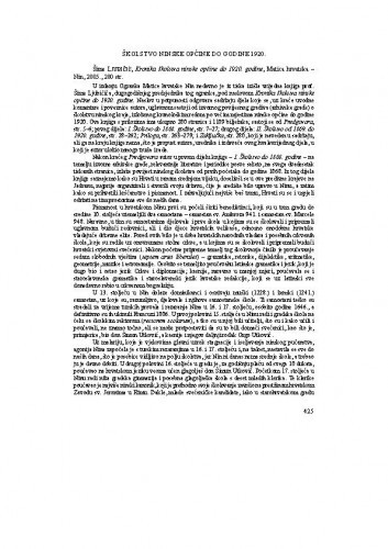 Ljubičić, Šime: Kronika školstva ninske općine do 1920. godine, Nin: Matica hrvatska, 2005. / Marjan Diklić