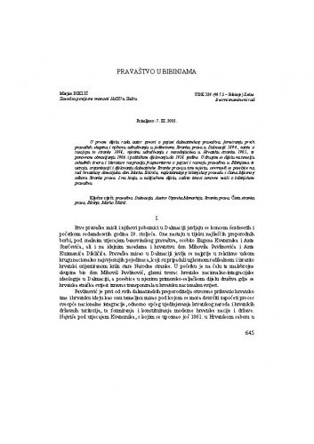 Pravaštvo u Bibinjama / Marjan Diklić