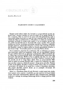 Narodni dom u Zagrebu / J. Ravlić