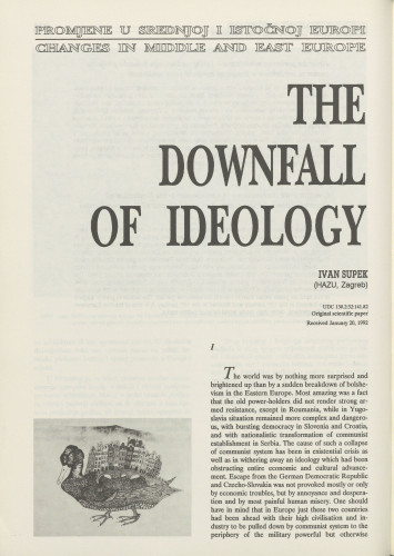 Downfall of ideology / Ivan Supek