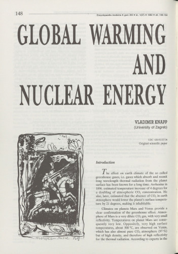 Global warming and nuclear energy / Vladimir Knapp