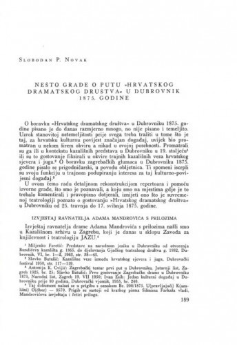 Nešto građe o putu 