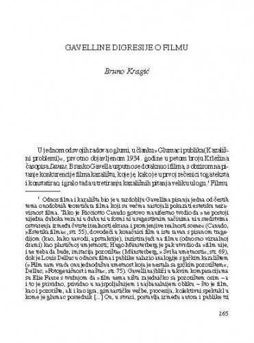 Gavelline digresije o filmu / Bruno Kragić