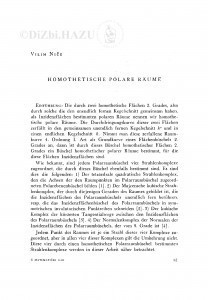 Homothetische polare Räume / V. Niče