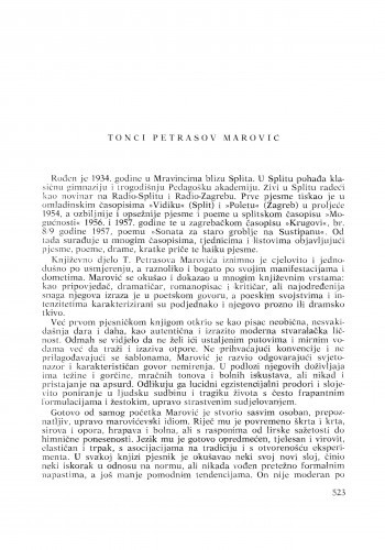 Tonči Petrasov Marović : [biografije novih članova Akademije]