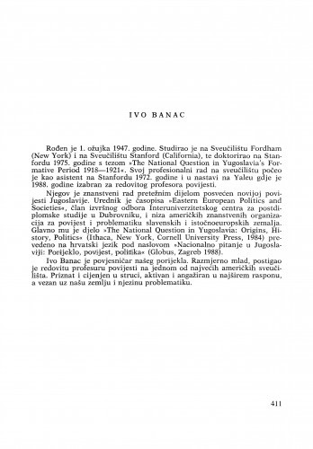 Ivo Banac : [biografije novih članova Akademije]