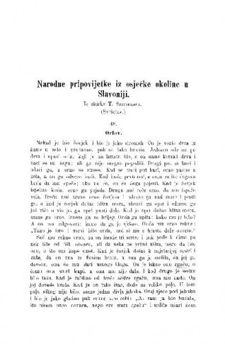 Narodne pripovijetke iz osječke okoline u Slavoniji / T. Smičiklas