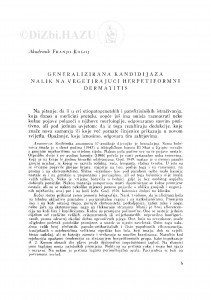 Generalizirana kandidijaza nalik na vegetirajući herpetiformni dermatitis / F. Kogoj