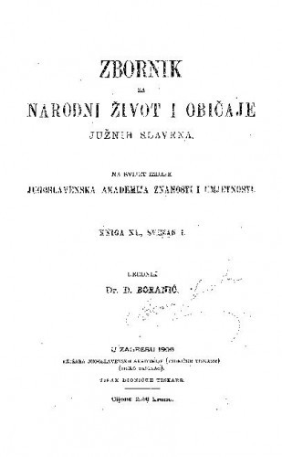 Knj. 11. (1906) / urednik D. Boranić