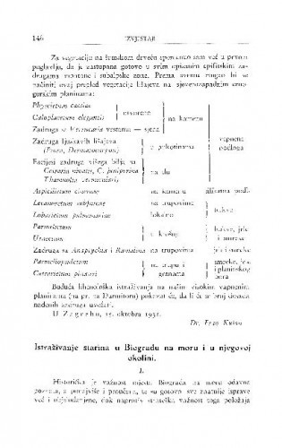 Istraživanje starina u Biogradu na moru i u njegovoj okolini / Ć. Iveković