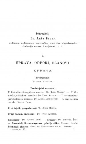 [Službeni dijelovi i izvještaji]