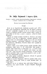 Dr. Julije Bajamonti i ńegova djela / I. Milčetić