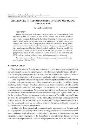 Challenges in hydrodynamics of ships and ocean structures / Odd M. Faltinsen