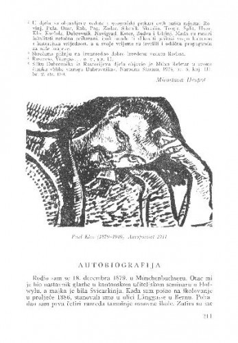 Autobiografija / Paul Klee