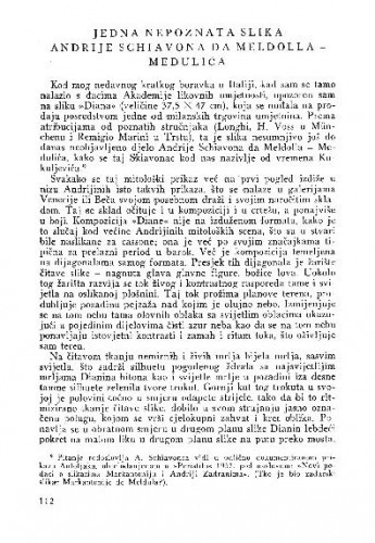 Jedna nepoznata slika Andrije Schiavona da Meldolla - Medulića / Lj. B.