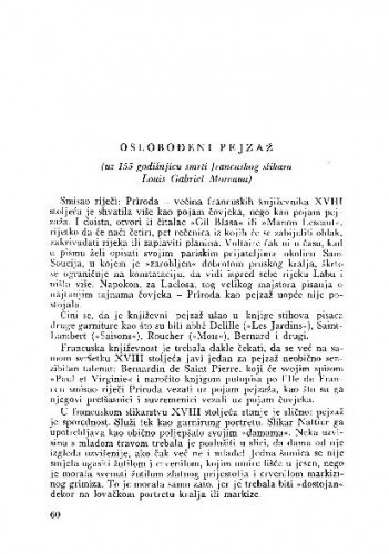 Oslobođeni pejzaž : uz 155 godišnjicu smrti francuskog slikara Louis Gabriel Moreaua / Matko Peić