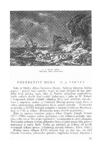 Portretist mora - C. J. Vernet / Matko Peić