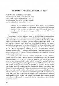 Nemarnost posade kao osigurani rizik : [prikaz presude] / Vesna Skorupan Wolff