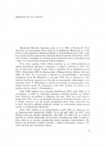 Komemoracija Miroslavu Karšulinu redovnom članu Jugoslavenske akademije znanosti i umjetnosti u Zagrebu / H. Iveković